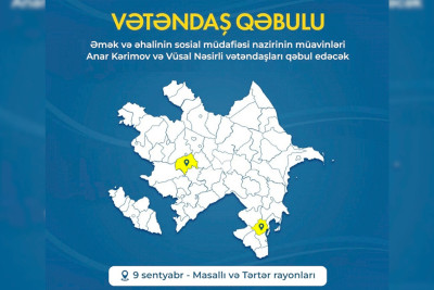 Masallı: Əmək və əhalinin sosial müdafiəsi nazirinin müavini vətəndaşlarla görüşəcək