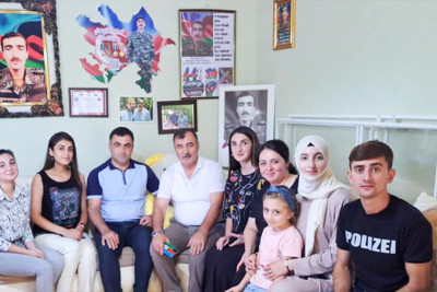 Lənkəran: Vətən müharibəsi şəhidi Vüsal Kazımovun ailəsi ziyarət olunub