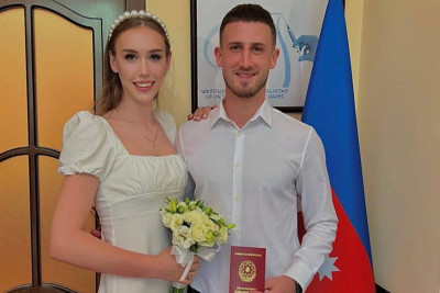 Masallı: voleybolçumuz Aqil Ağazadə rus xanımla ailə həyatı qurub