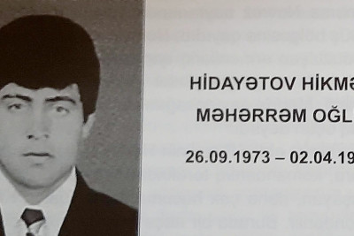 Astara: bu gün şəhid Hikmət Hidayətovun doğum günüdür