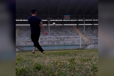 Xəzər Lənkəran Mərkəzi Stadionundan maraqlı görüntülər