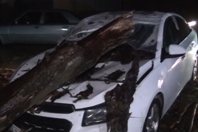 Lənkəran: güclü külək avtomobilə və yaşayış evinə ziyan vurub