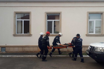 Masallı: “Alpinist ləvazimatlarından istifadə etməklə zərərçəkmişlərin xilas edilməsi” adlı təlim