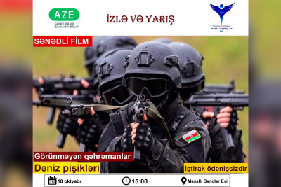 Masallı: “Görünməyən qəhrəmanlar: Dəniz pişikləri” adlı film nümayiş olunacaq