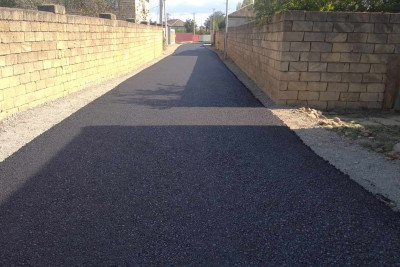 Masallı şəhərində küçələr asfaltlanır