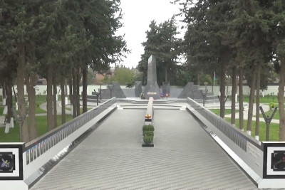 Cəlilabad: Şəhidlər Xiyabanında yenidənqurma işləri yekunlaşıb