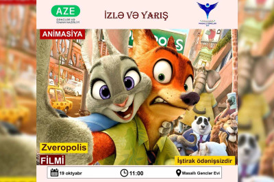 Masallı: gənclər üçün “Zveropolis” filmi nümayiş olunacaq