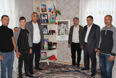 Cəlilabadda şəhid Elvin Bayramovun ailəsi ziyarət olunub