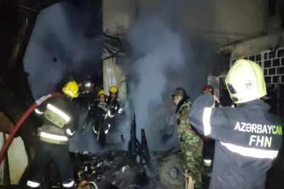 Lənkəranda yanğın baş verib: iki nəfər xəsarət alıb