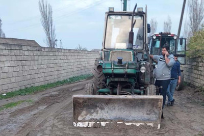 Liman şəhərinin bu yolları təmir olunur