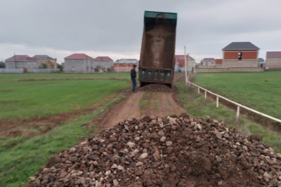 Masallıda kənd sakinləri tərəfindən yollar təmir edilib