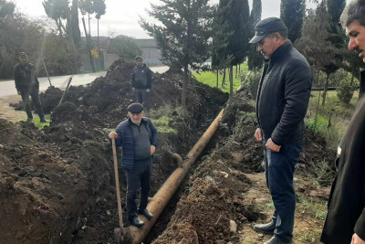 Masallıda qaz boruları təmir olunur
