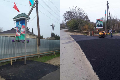 Masallı: Qızılağac kəndində şəhidlərin adına olan küçələr asfaltlanıb