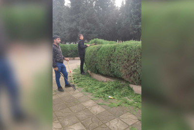 Masallı: Xətai parkında abadlıq işləri aparılır