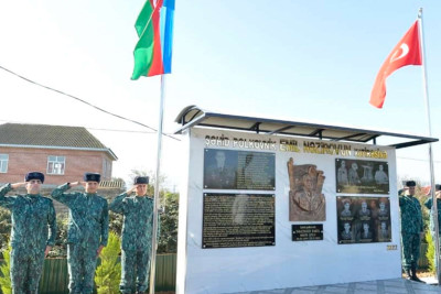 Lənkəranda şəhid Emil Nəzirovun xatirəsinə bulaq kompleksi inşa olunub