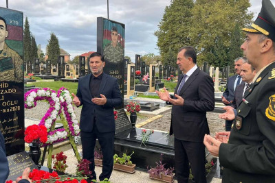 Lənkəran: icra başçısı şəhid Əli Mehdizadənin məzarını ziyarət edib