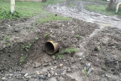 Masallıda sakinlər suötürücü keçidləri təmir ediblər