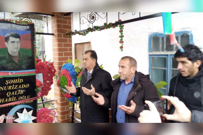 Taleh Qaraşov şəhidin məzarını ziyarət edib