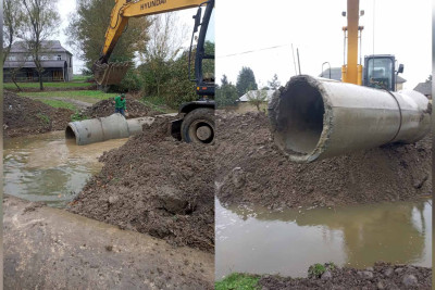 Masallıda su boruları qoyulur