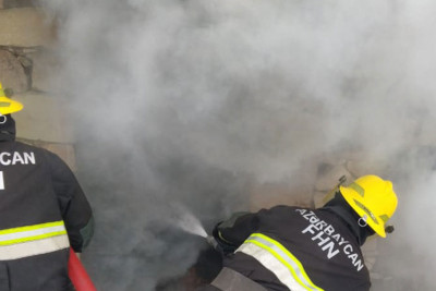 Lənkəranda 1 nömrəli məktəbdə yanğın olub