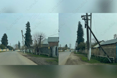 Cəlilabad: Privolnoye kəndinin işıq dirəkləri qəzalı vəziyyətdədir