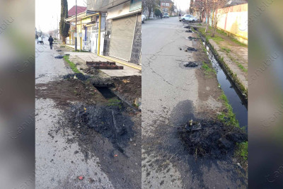 Lənkəran: Nizami küçəsinin kanalizasiya xətti təmizlənir