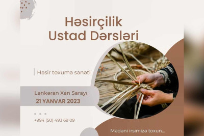 Lənkəranda həsirçilik üzrə ustad dərsi keçiriləcək