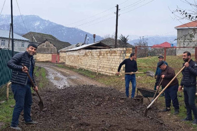 Masallı sakinləri öz kəndlərini abadlaşdırırlar