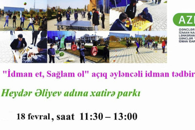Lənkəranda "İdman et, Sağlam ol" adlı açıq əyləncəli idman tədbiri baş tutacaq