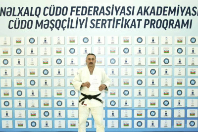 Masallı: Xanağa Quliyev Beynəlxalq Cüdo Federasiyası Akademiyasının məşqçi sertifikatına layiq görülüb