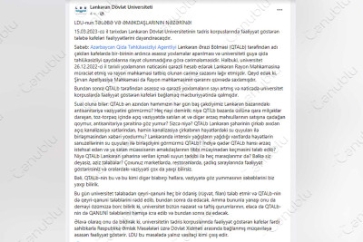 Lənkəran Dövlət Universitetində nə baş verir?