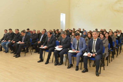 Taleh Qaraşov Vilvan kəndinin sakinləri ilə görüşüb