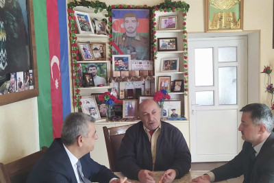 Lənkəranda şəhid Elşad Zeynallının ailəsi ziyarət edilib