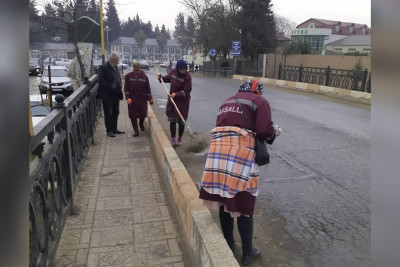 Masallı şəhərində bayrama hazırlıq işləri görülür
