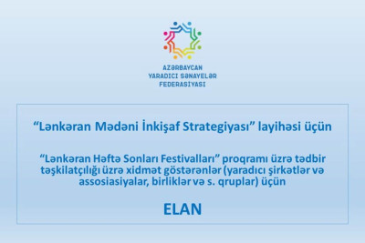 “Lənkəran Həftə Sonları Festivalları” proqramı üzrə vakansiyalar təqdim olunub