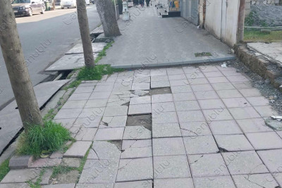 Həzi Aslanov küçəsinin piyada səkisi “təmir olunub”