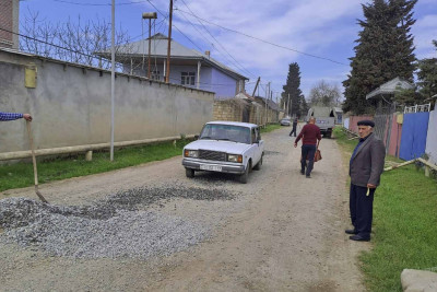 Masallıda şəhidimizin adını daşıyan küçədə təmir işləri aparılıb