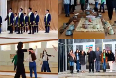 Bir qrup gənc Lənkəran şəhər Mədəniyyət Mərkəzində olub