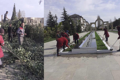 Masallı şəhərinin mərkəzində iməcilik işləri görülüb