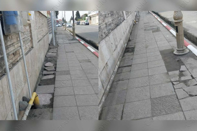 Astara şəhərinin mərkəzində yerləşən piyada səkisinin təmirə ehtiyacı var