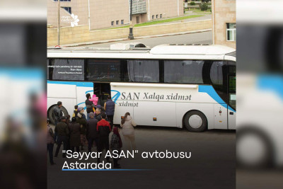 Astarada "Səyyar ASAN" avtobusu vətəndaşlara xidmət göstərir