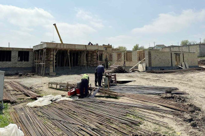 Cəlilabadın Sərhədabad kənd məktəbinin yeni binasının tikintisi davam edir