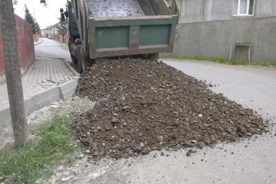 Masallının mərkəzi küçəsində təmir işləri aparılıb