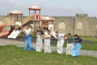 Alman turistləri Astarada əyləncəli idman oyunlarında iştirak ediblər