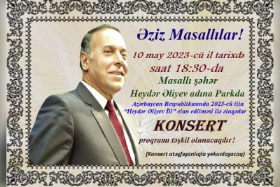 Masallı Heydər Əliyev Parkında konsert təşkil olunacaq