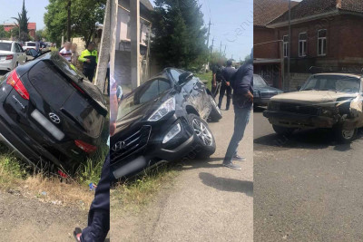 Lənkəranda qəza: avtomobil xəndəyə düşüb