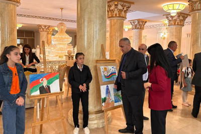 Cəlilabadda “Heydər Əliyev şəxsiyyəti şagirdlərin gözü ilə” mövzusunda rəsm müsabiqəsi keçirilib