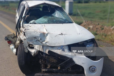 Lənkəranda qəza: traktor pikapla toqquşub