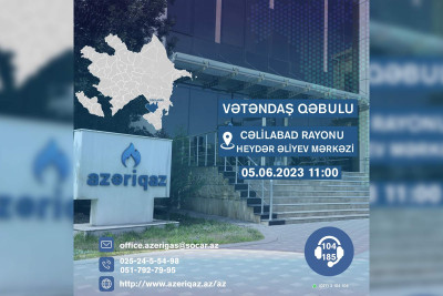"Azəriqaz" İB-nin rəhbərliyi Cəlilabadda sakinləri qəbul edəcək