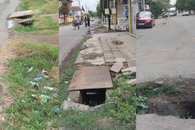 Lənkəranın mərkəzindəki üstüaçıq xəndəklər sakinlər üçün təhlükə yaradır